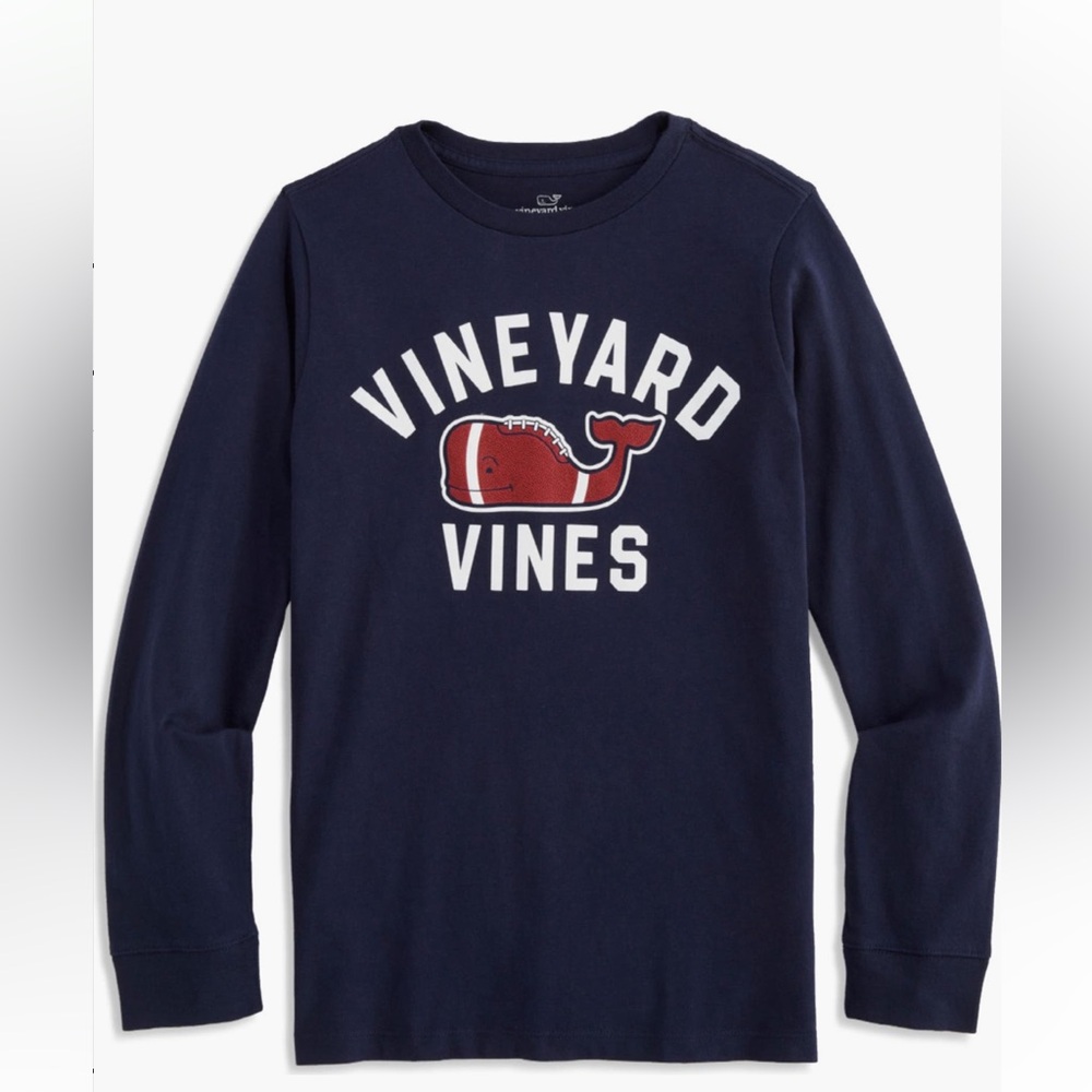 Vineyard Vines Kid’s Navy and Red Crewneck Sweater